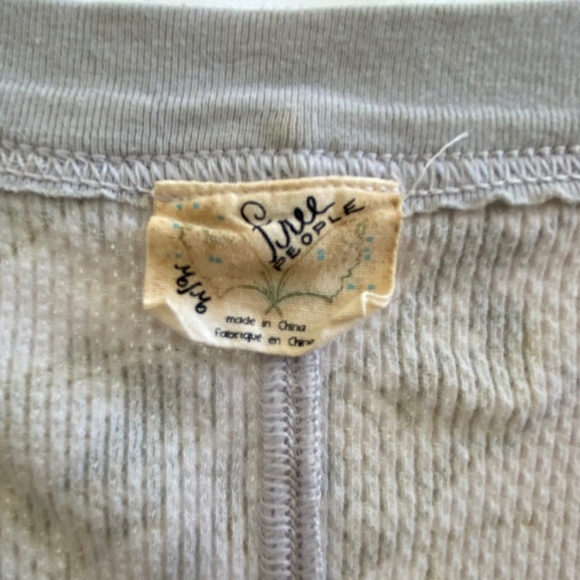 Free People V-Neck Thermal Top Size: Medium - Picture 7 of 11